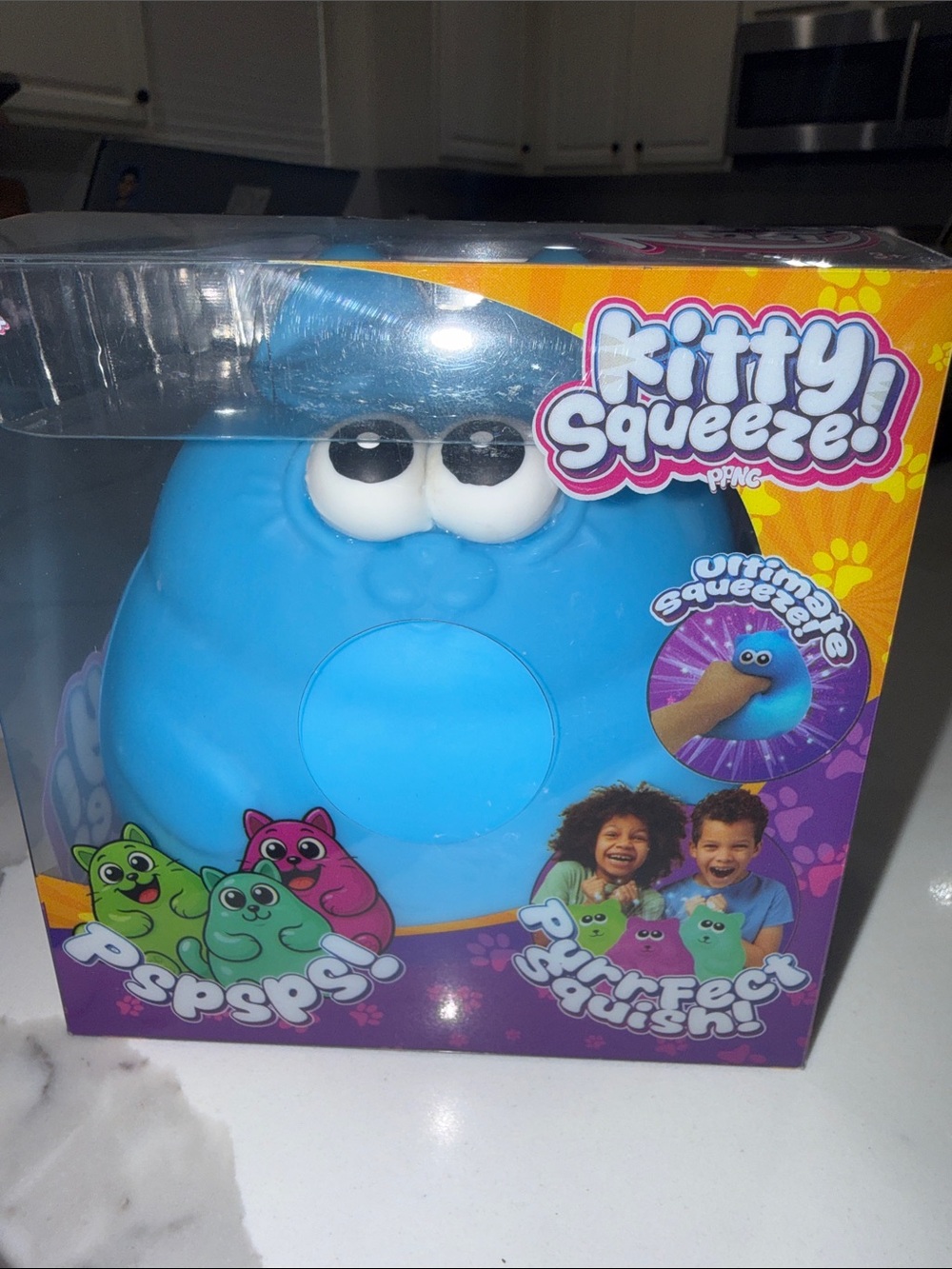 Blue Kitty Squeeze Plush Squishy Toy